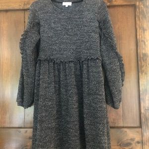 Ro & De Grey Ruffle Dress Size Small-Anthropologie